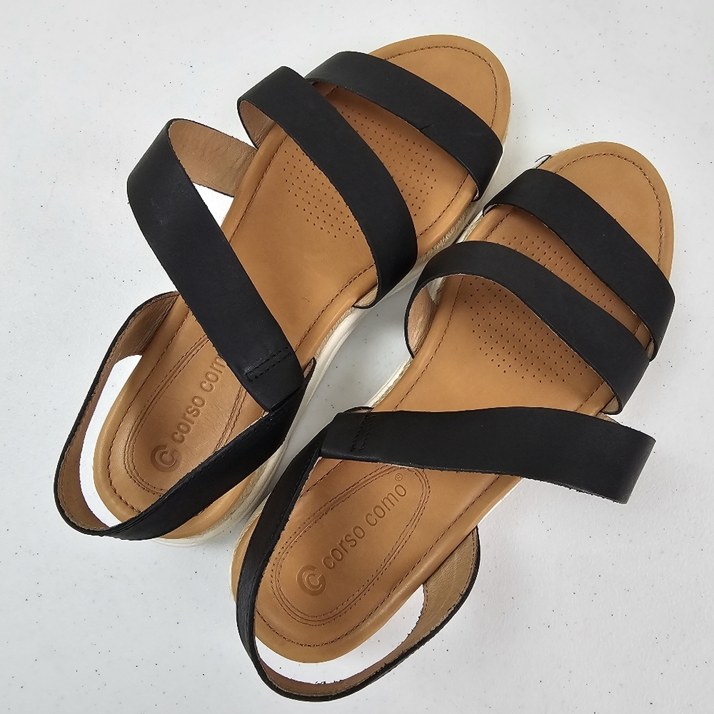 Corso Como Women's Black Yasha Espadrille Sandal Size 9.5 - Picture 2 of 6